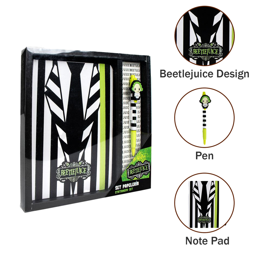 Beetlejuice School Note Pad + Pen Set