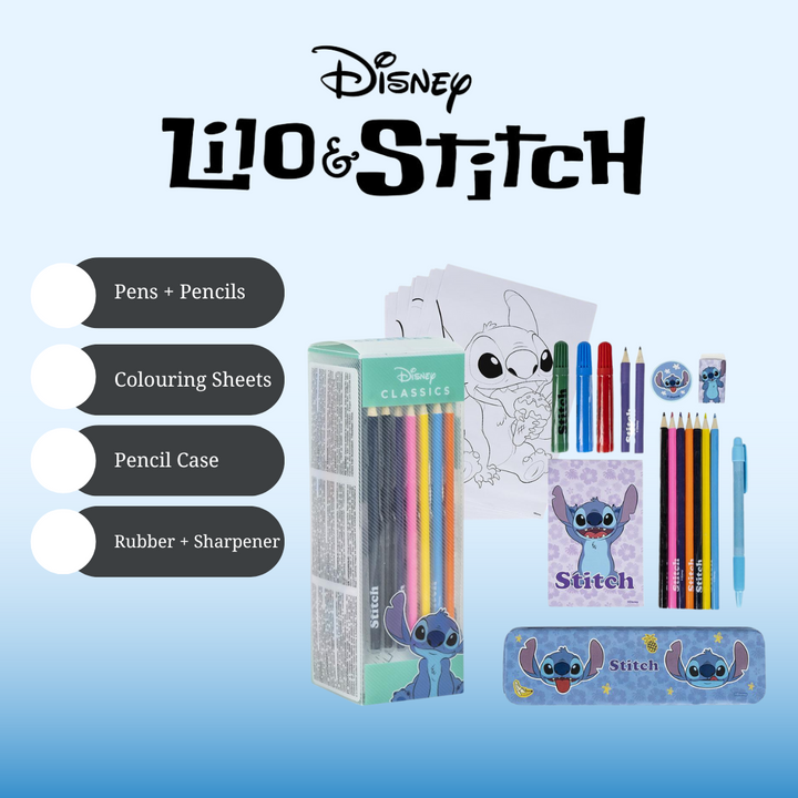 Stitch School Colouring Stationery Set