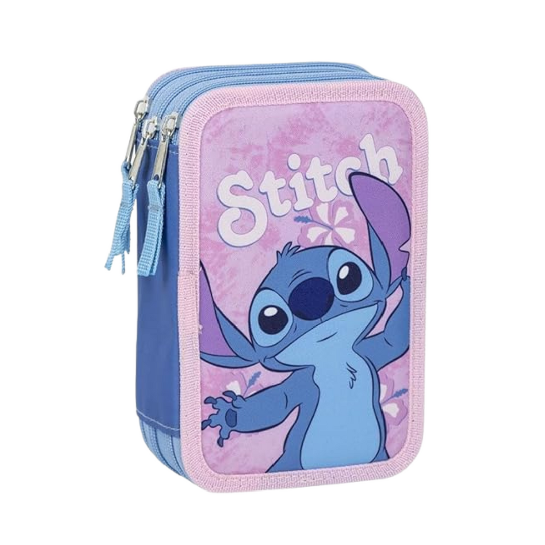 Licensed Disney Stitch Pencil Case with Accessories