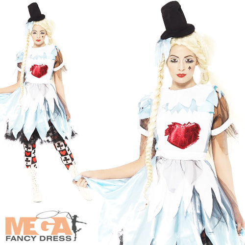 Ladies Alice in Blunderland Fairytale Wonderland Halloween Costume