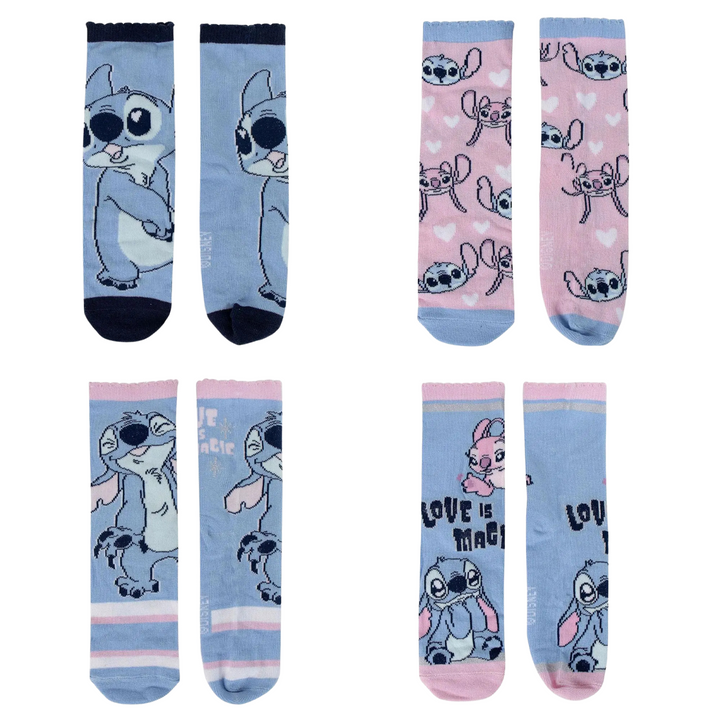 4 Pack Disney Lilo & Stitch Socks