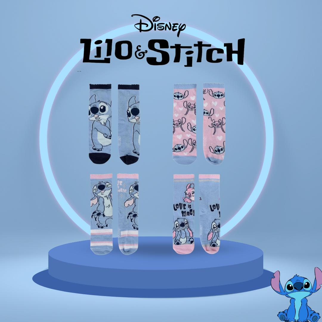 4 Pack Disney Lilo & Stitch Socks