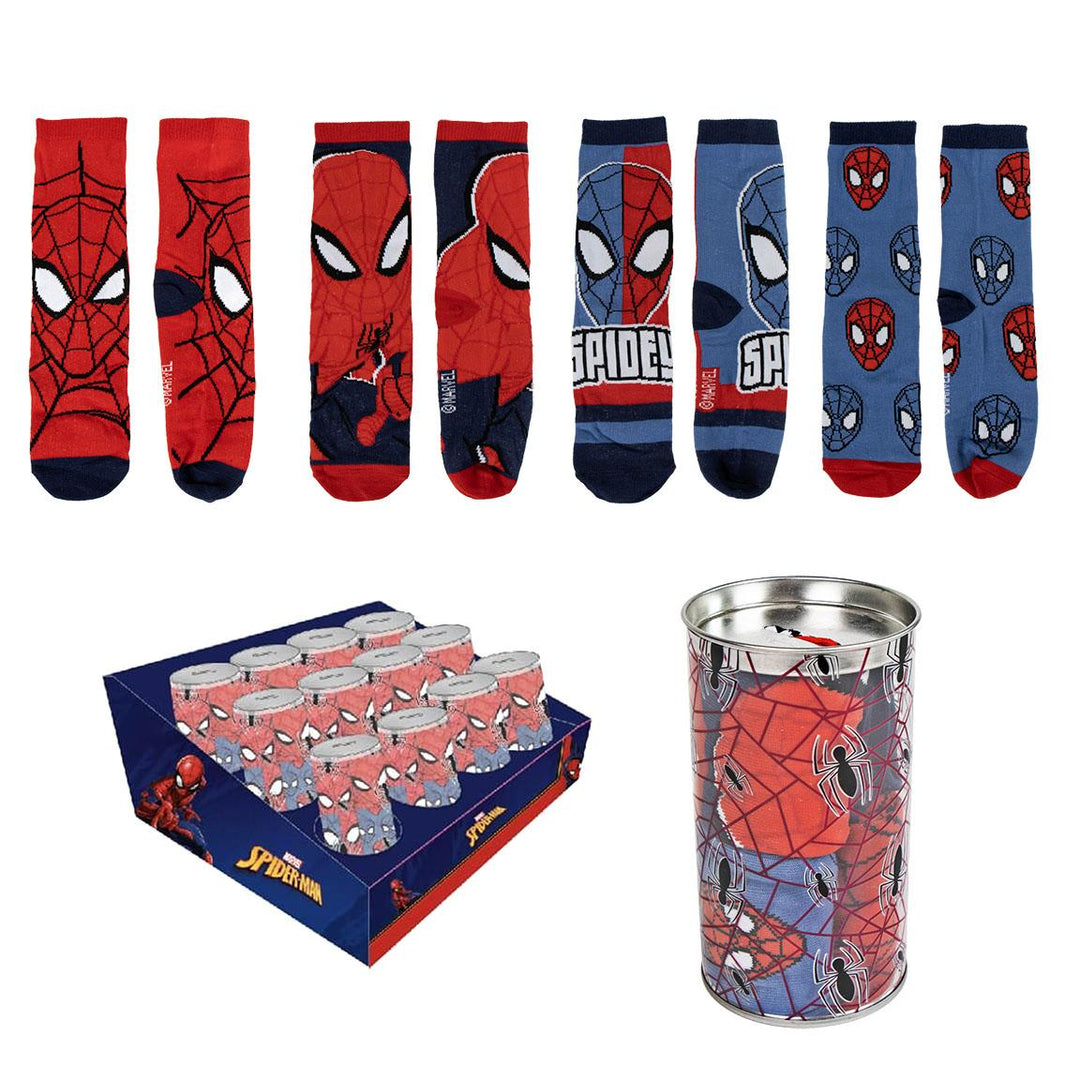 4 Pack Spiderman Kids Socks