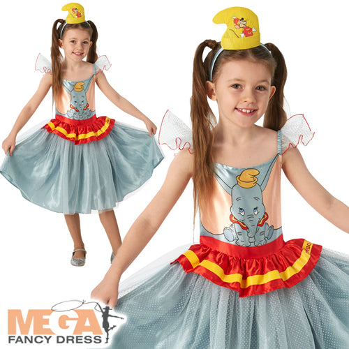 Girls Dumbo Tutu Disney Elephant Fancy Dress Costume