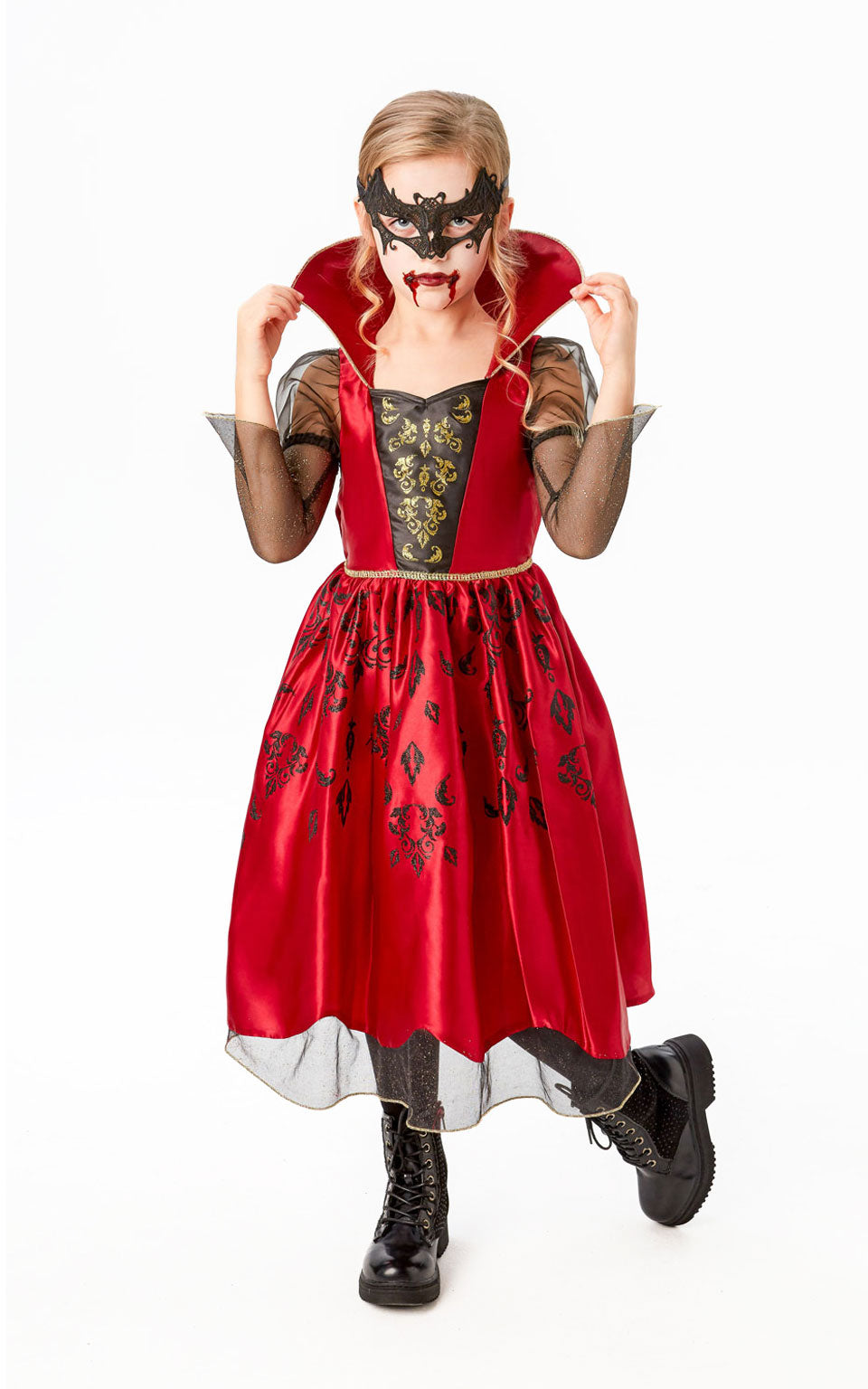 Girls Deluxe Vampiress Halloween Vampire Costume
