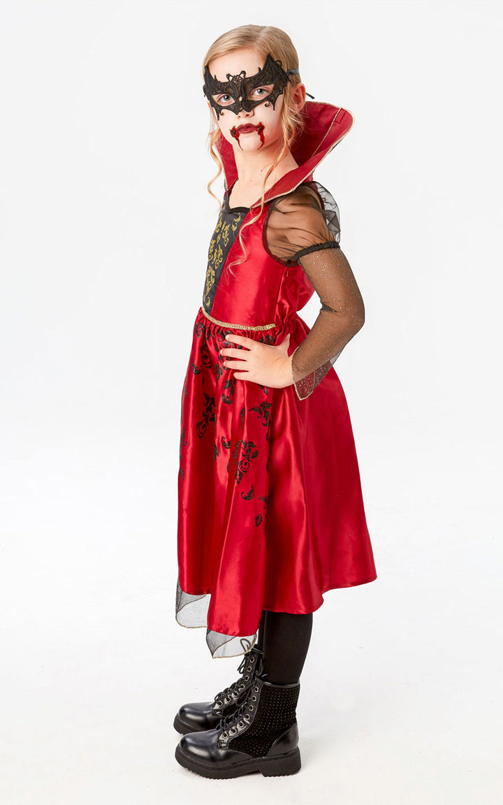 Girls Deluxe Vampiress Halloween Vampire Costume