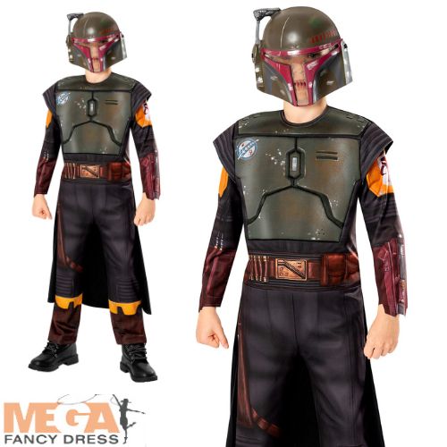 Boys Kids Boba Fett Deluxe Star Wars Superhero Movie Book Day Fancy Dress Costume
