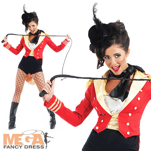 Ladies Sexy Ringmaster Fancy Dress Circus Ring Leader Costume