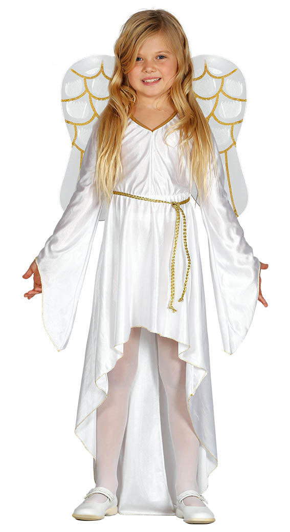 Girls Golden Angel Christmas Nativity Costume