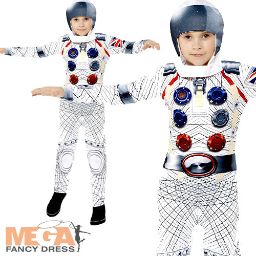 Boys Deluxe Spaceman Nasa Astronaut Galaxy Fancy Dress Costume