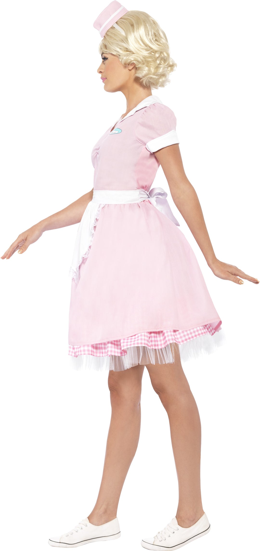 Ladies 50's Diner Girl 1950s Rock n Roll Grease Fancy Dress Costume