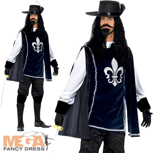 Mens Musketeer Medieval Fairy Tale Book Day Costume