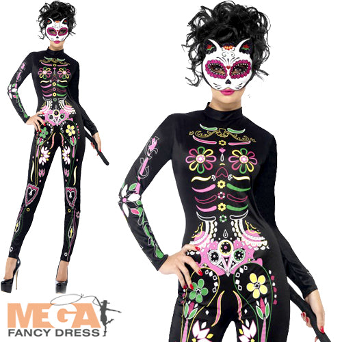 Sugar Skull Cat Ladies Costume