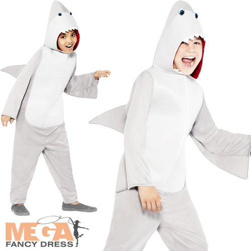 Shark Kids Fancy Dress Halloween Jaws Costume