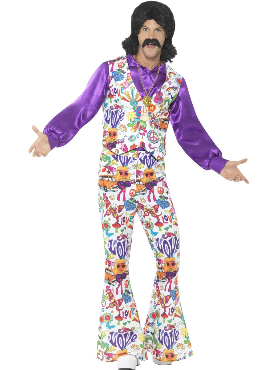Mens 1960s & 1970s Groovy Hippie Psychedelic Costume