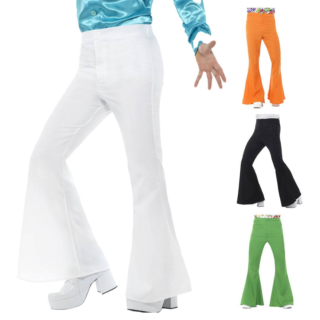 Mens Flare Trousers Fancy Dress Costume Accessory