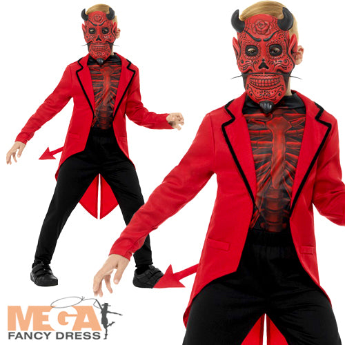Deluxe Day of the Dead Devil Boy Costume Large