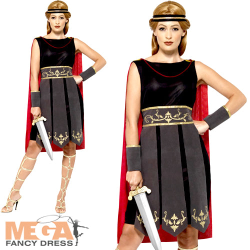 Ladies Roman Warrior Ancient Greek Gladiator Costume