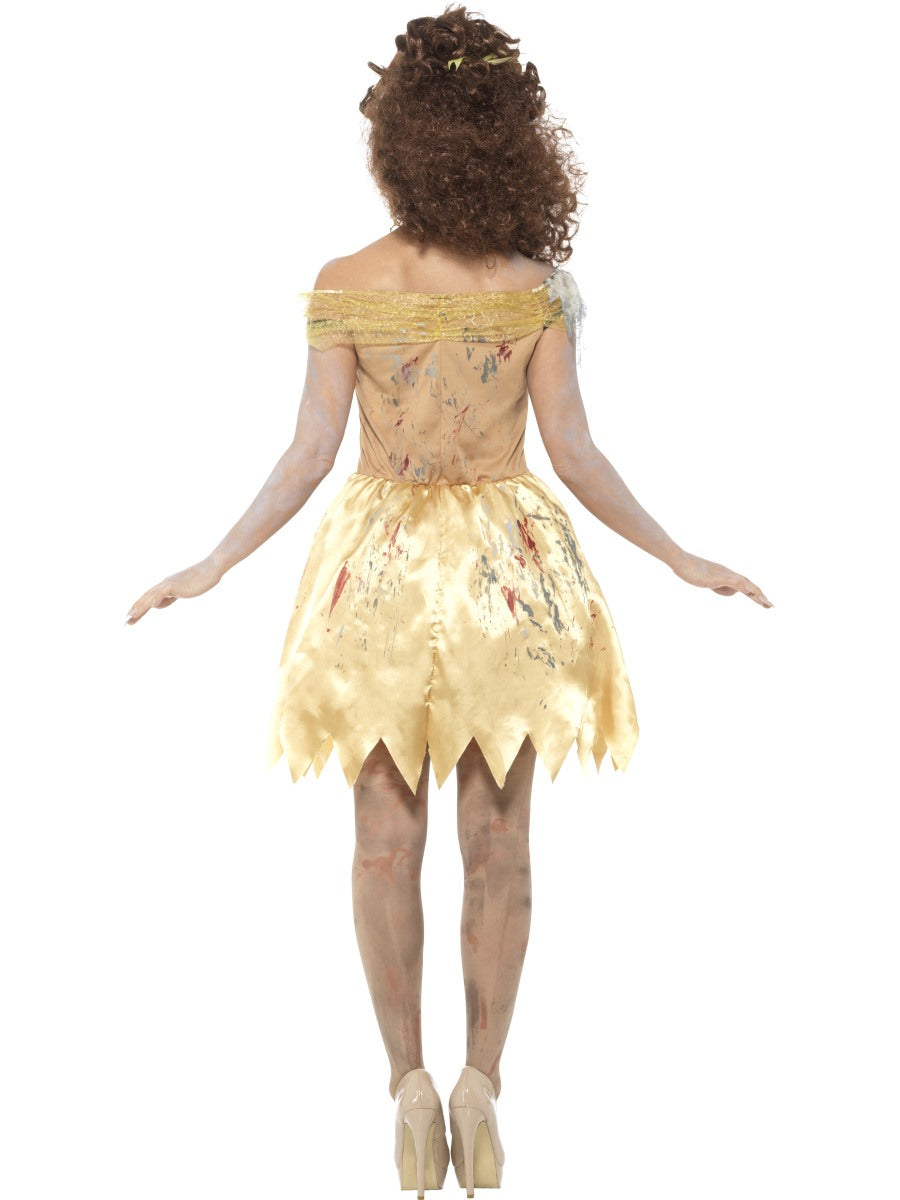 Ladies Dead Zombie Princess Golden Fairytale Halloween Costume