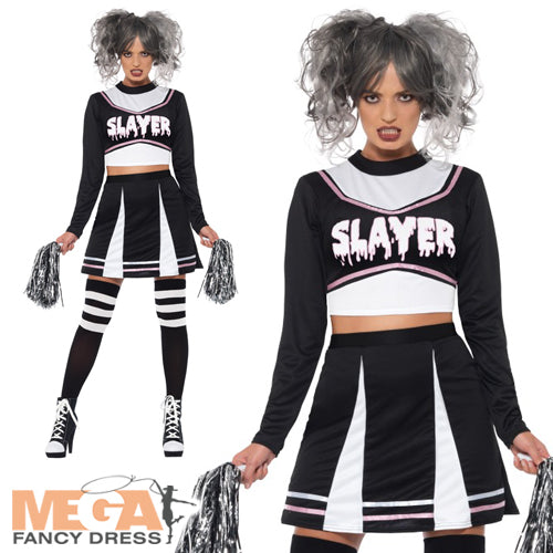 Ladies Fever Gothic Cheerleader Halloween Vampire Costume