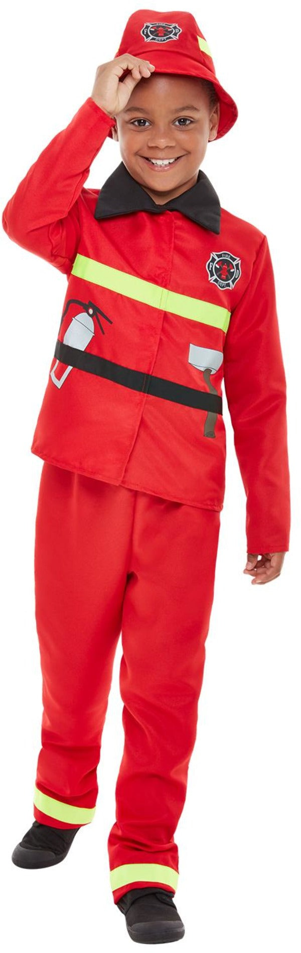 Boys Fire Fighter Fancy Dress Kids Book Day Uniform