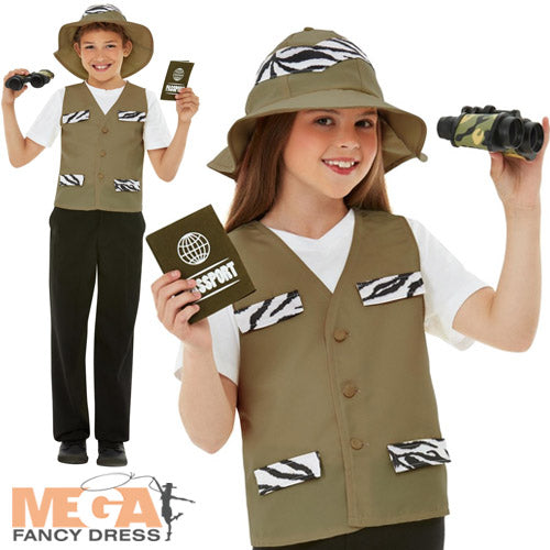 Kids Safari Explorer Zoo Keeper Costume Set