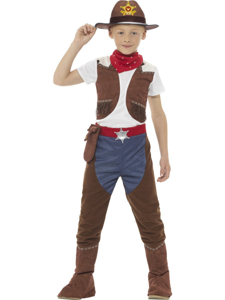 Boys Deluxe Cowboy Wild West Sheriff Rodeo Book Day Costume