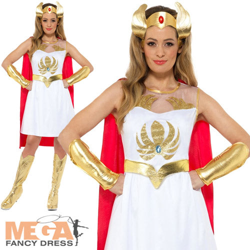 Iconic She-Ra Glitter Print Costume for Ladies