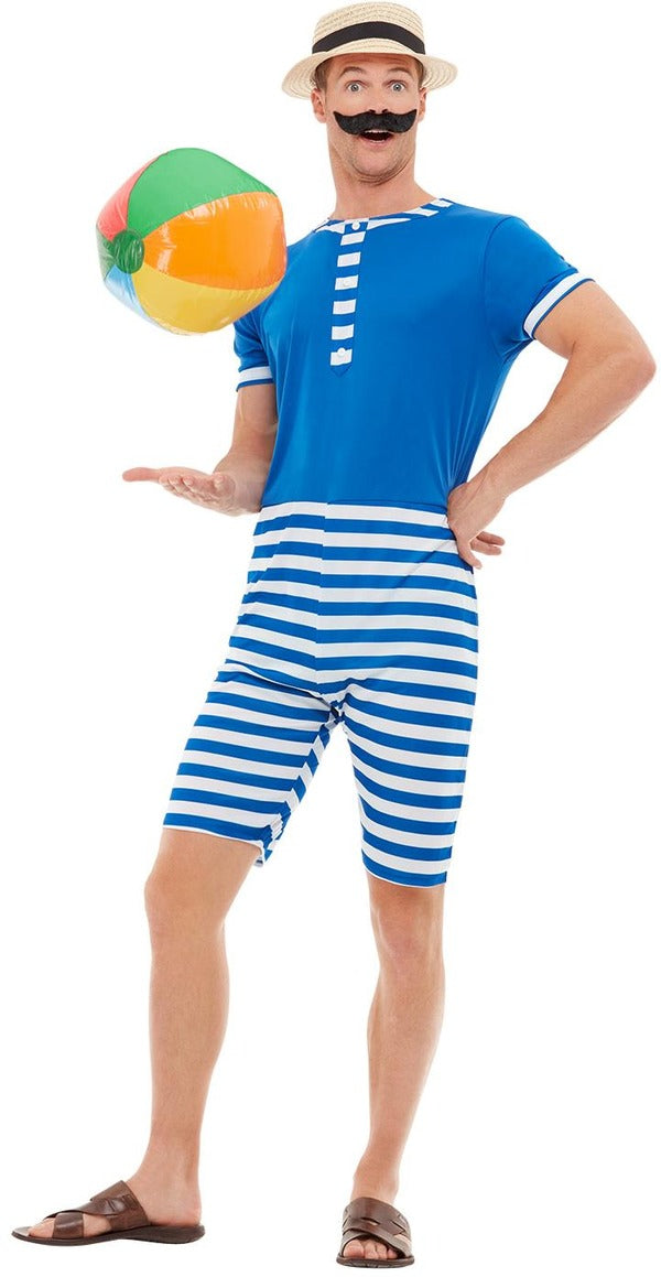 Men's 1920s Vintage Bathing Suit Beach Swimming Fancy Dress Costume