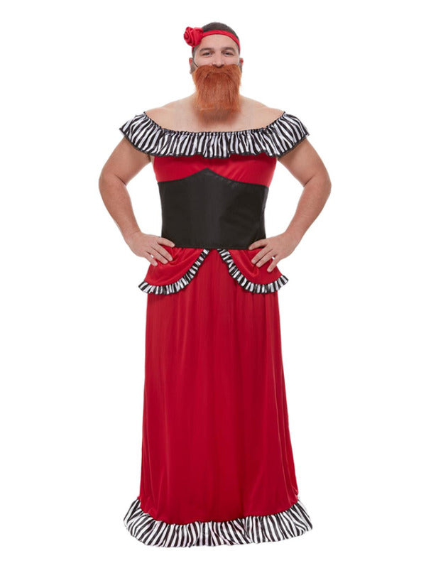 Mens Bearded Lady Greatest Showman Circus Act Costume