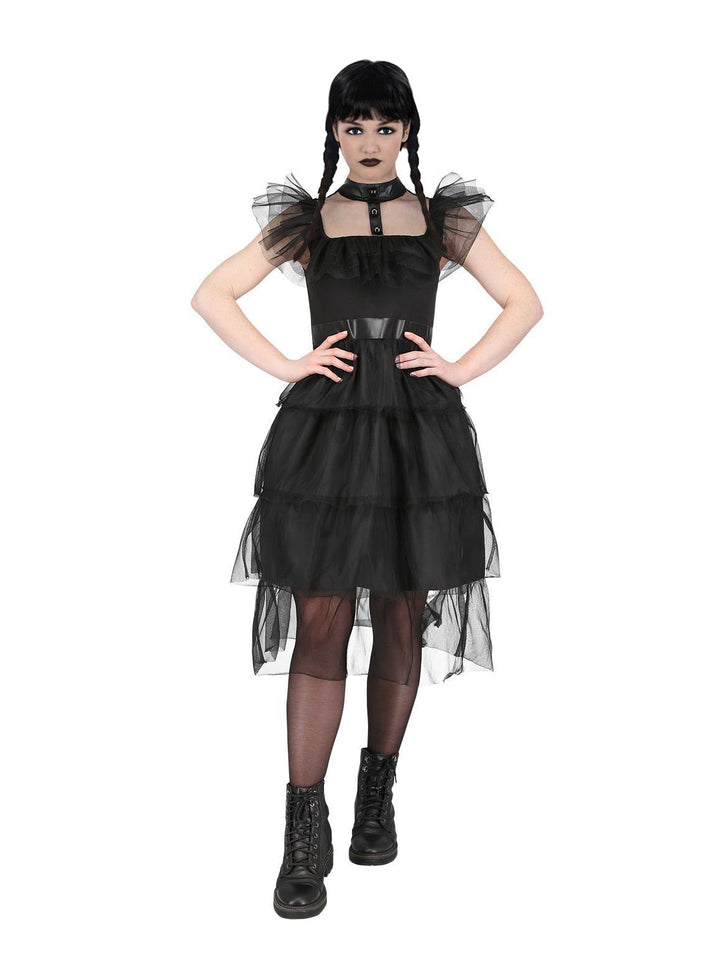 Ladies Gothic Prom Fancy Dress Halloween Costume