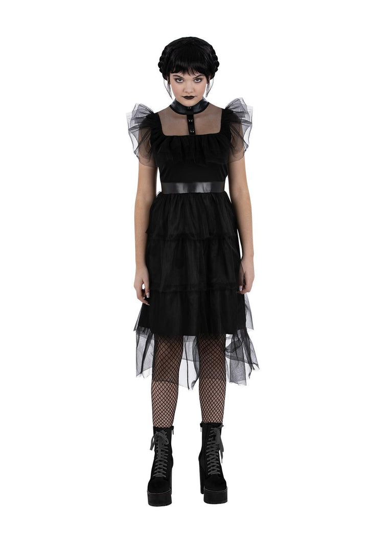 Girls Gothic Prom Queen Halloween TV Character Costume