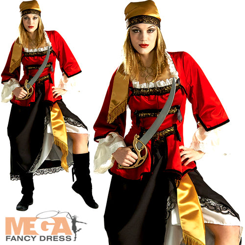 Grand Heritage Pirate Queen Womens Fancy Dress Costume