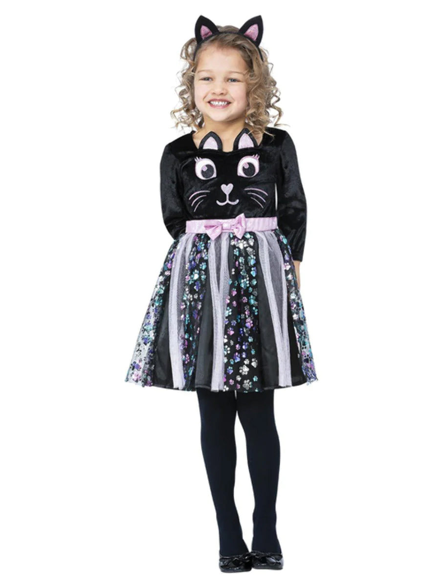 Girls Cat Halloween Fancy Dress Animal Costume