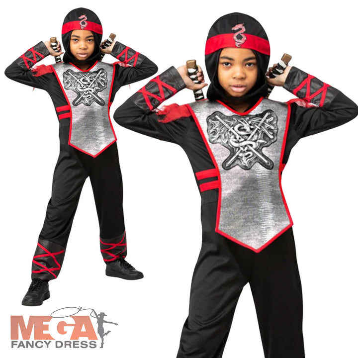 Deluxe Dragon Ninja Boys Halloween Costumes