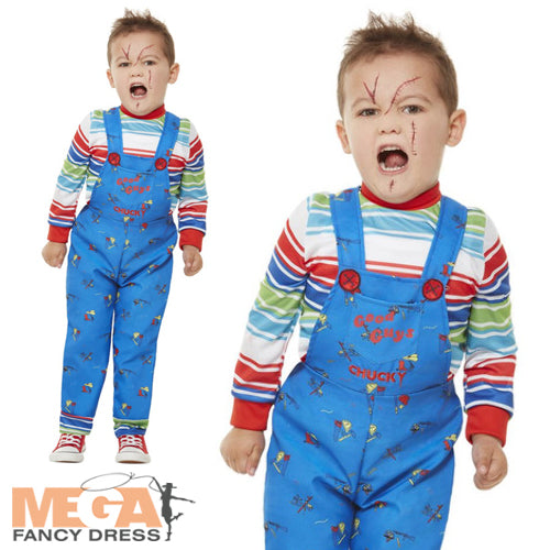 Toddlers Halloween Horror Doll Toy Chucky Fancy Dress Costume