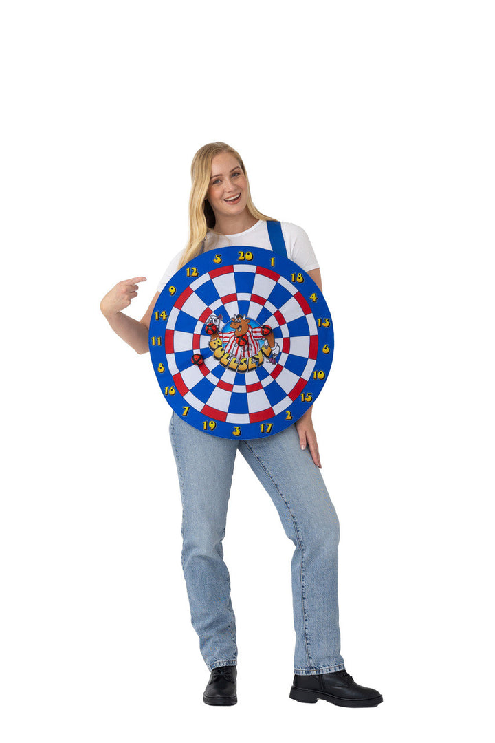 Licensed Bullseye Dartboard Adults 1980s Fancy Dress Costumes,