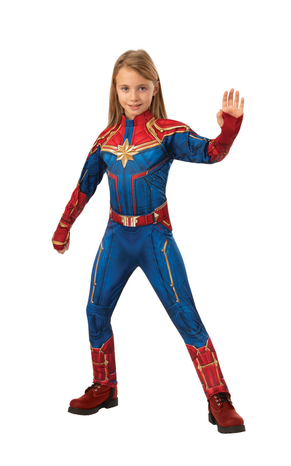 Deluxe Captain Marvel Hero Suit Girls Costume