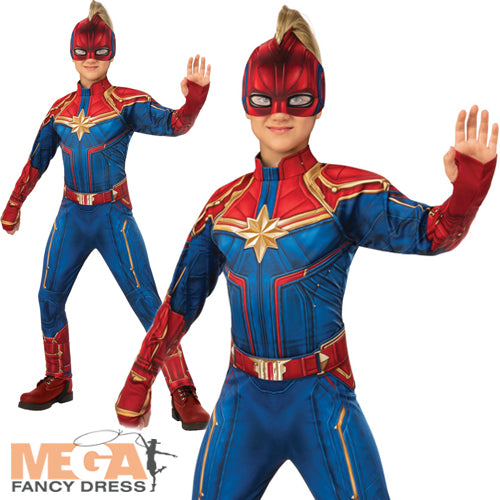 Deluxe Captain Marvel Hero Suit Girls Costume