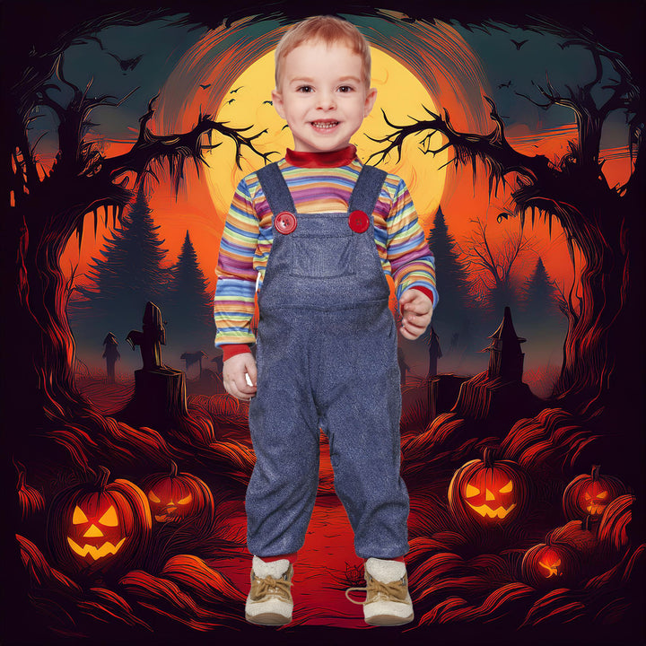 Toddler Chucky Killer Doll Halloween Fancy Dress Costume