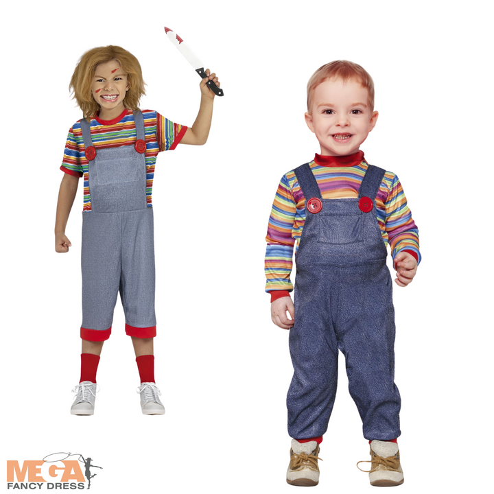 Toddler Chucky Killer Doll Halloween Fancy Dress Costume