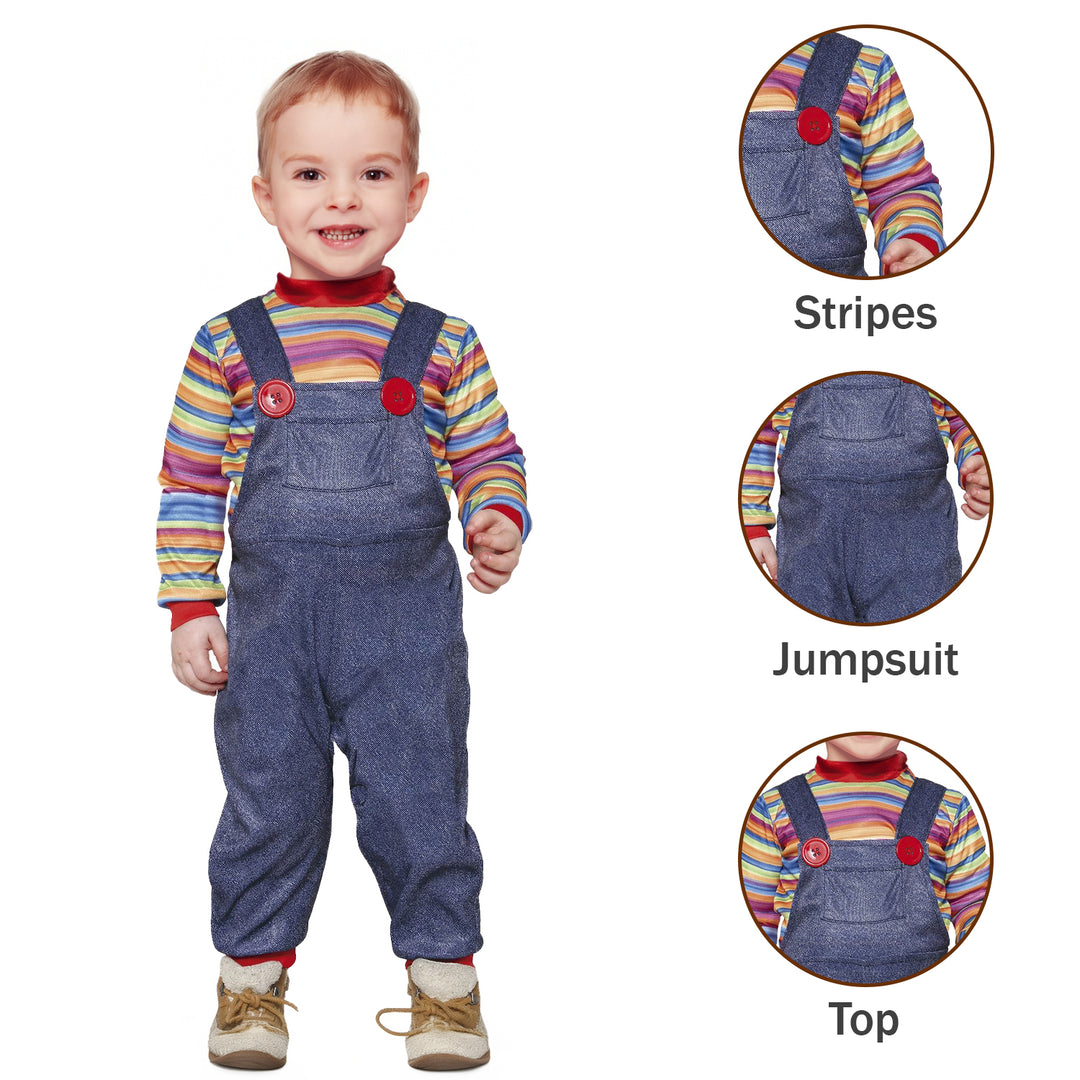 Toddler Chucky Killer Doll Halloween Fancy Dress Costume