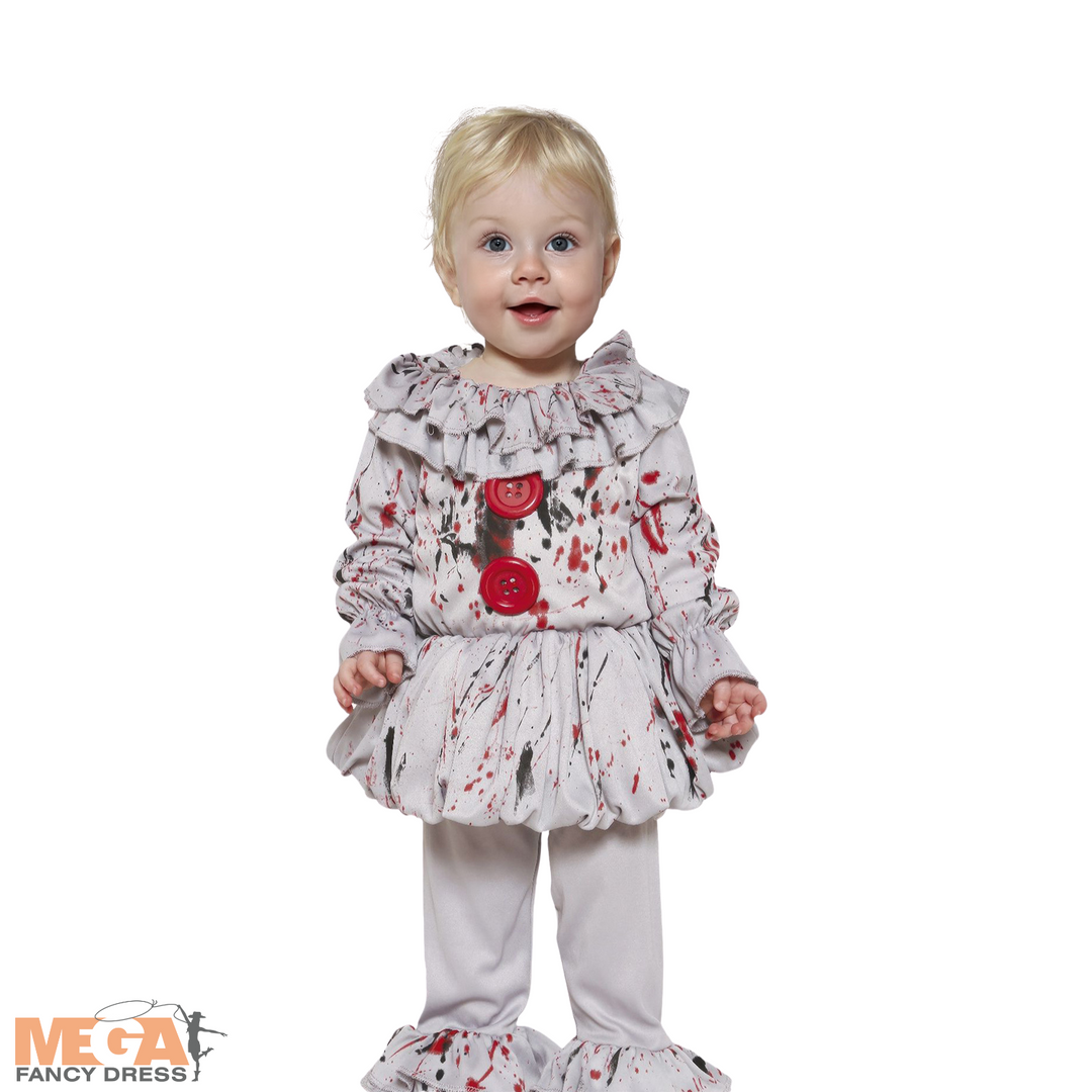 Toddler Pennywise Bad Clown Halloween Fancy Dress Costume