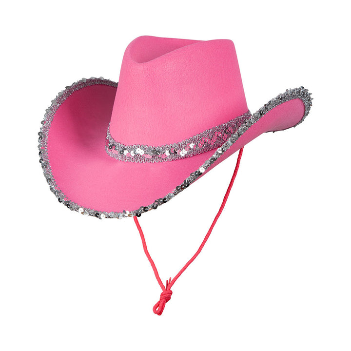 2 x Hot Pink Texas Cowboy Hats