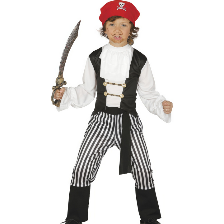 Boys Pirate Kids Fancy Dress Costume
