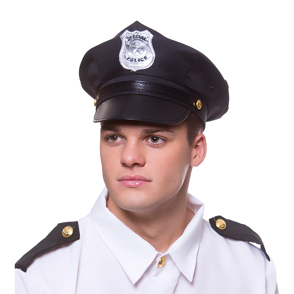 Buy Adults Deluxe Cop Hat Police Officer Halloween Accessory