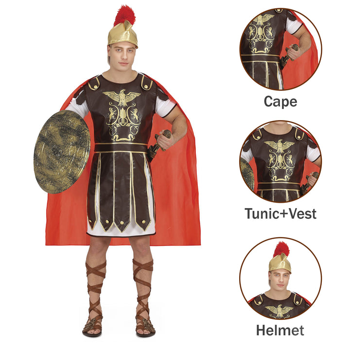 Mens Roman Gladiator Fancy Dress Costume