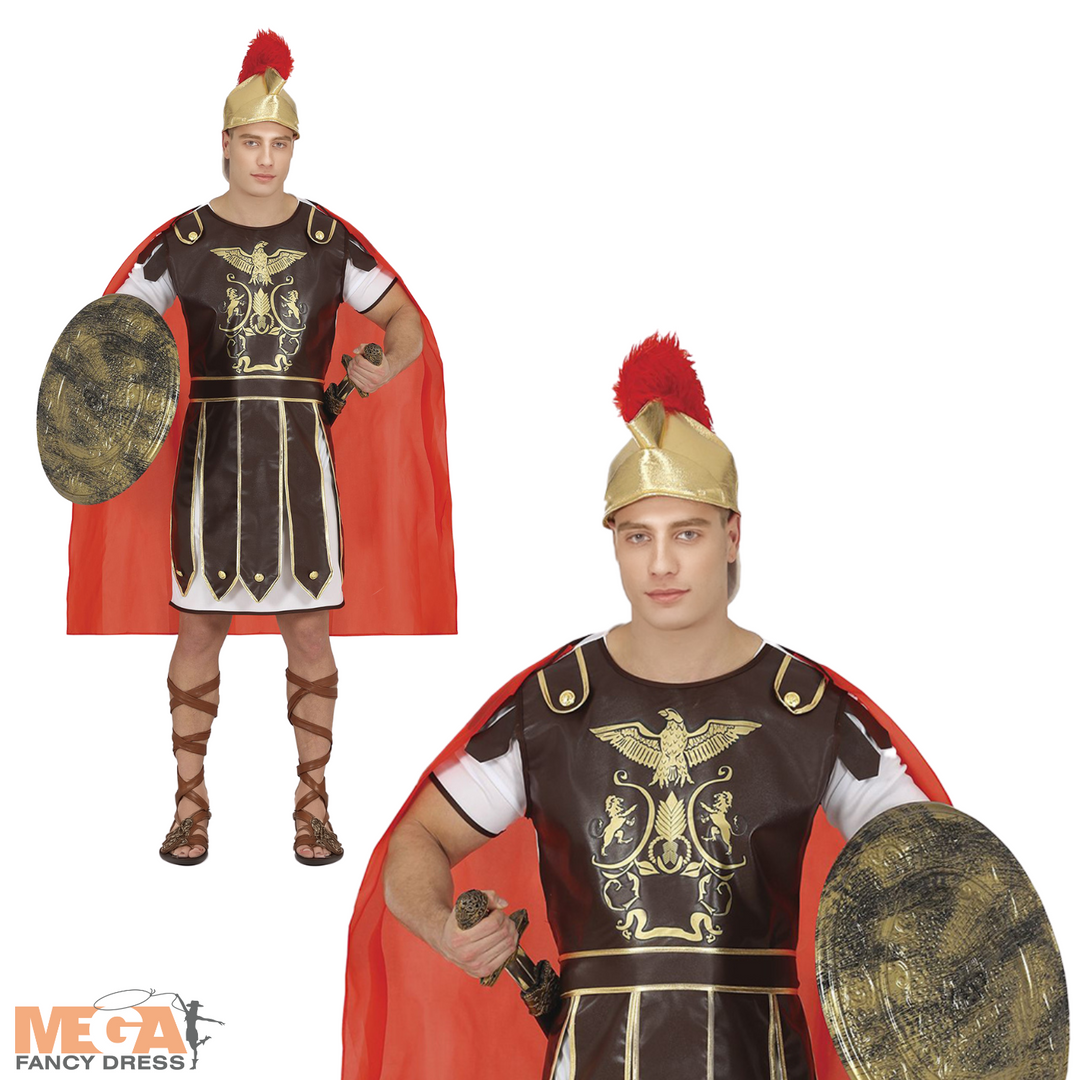 Mens Roman Gladiator Fancy Dress Costume