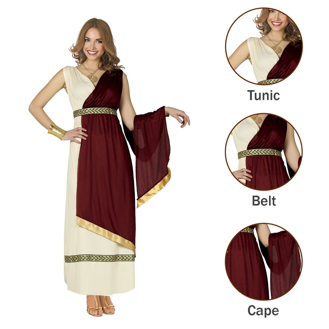 Ladies Roman Historical Fancy Dress Costume