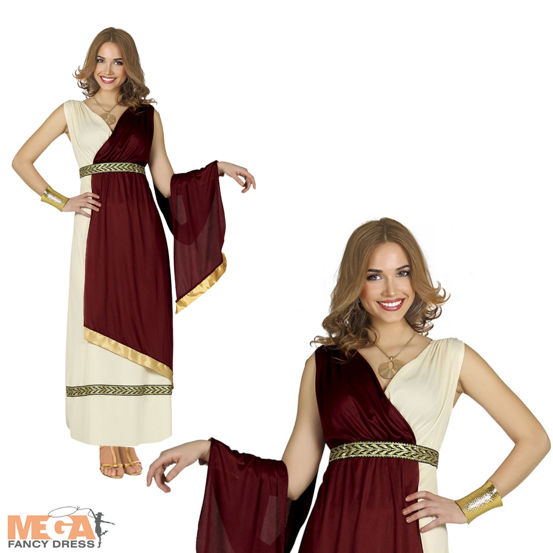 Ladies Roman Historical Fancy Dress Costume